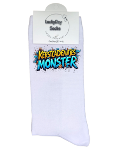Print 1757 Cadeautjes monster graffiti blauw