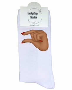 Print 1786 Kleintje dames hand donker glad